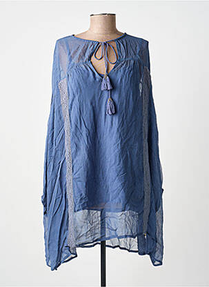 Tunique manches longues légère et transparente bleu CHARLIE JOE femme