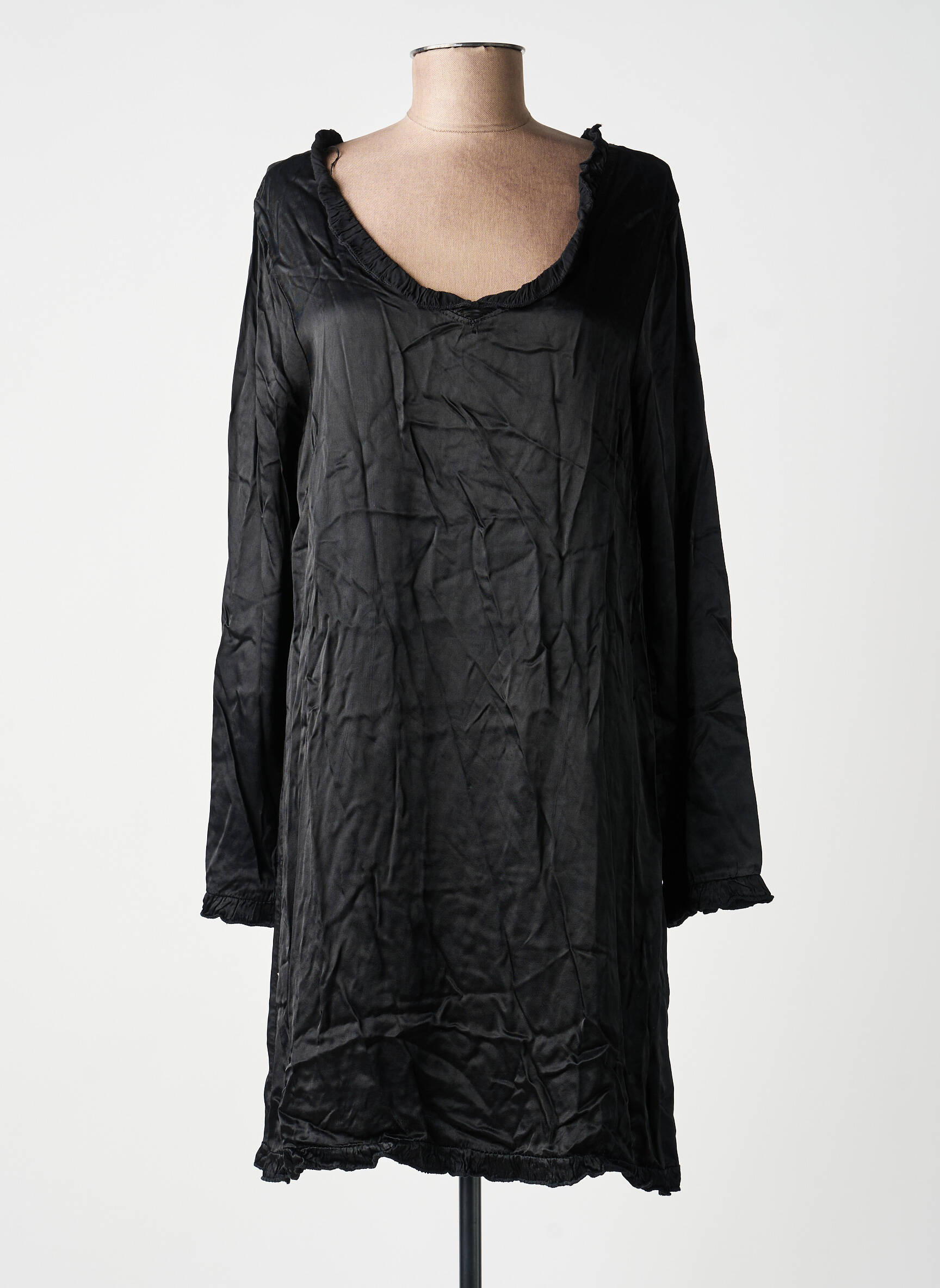 Robe courte manches longues manches longues noir ANTONELLO SERIO femme