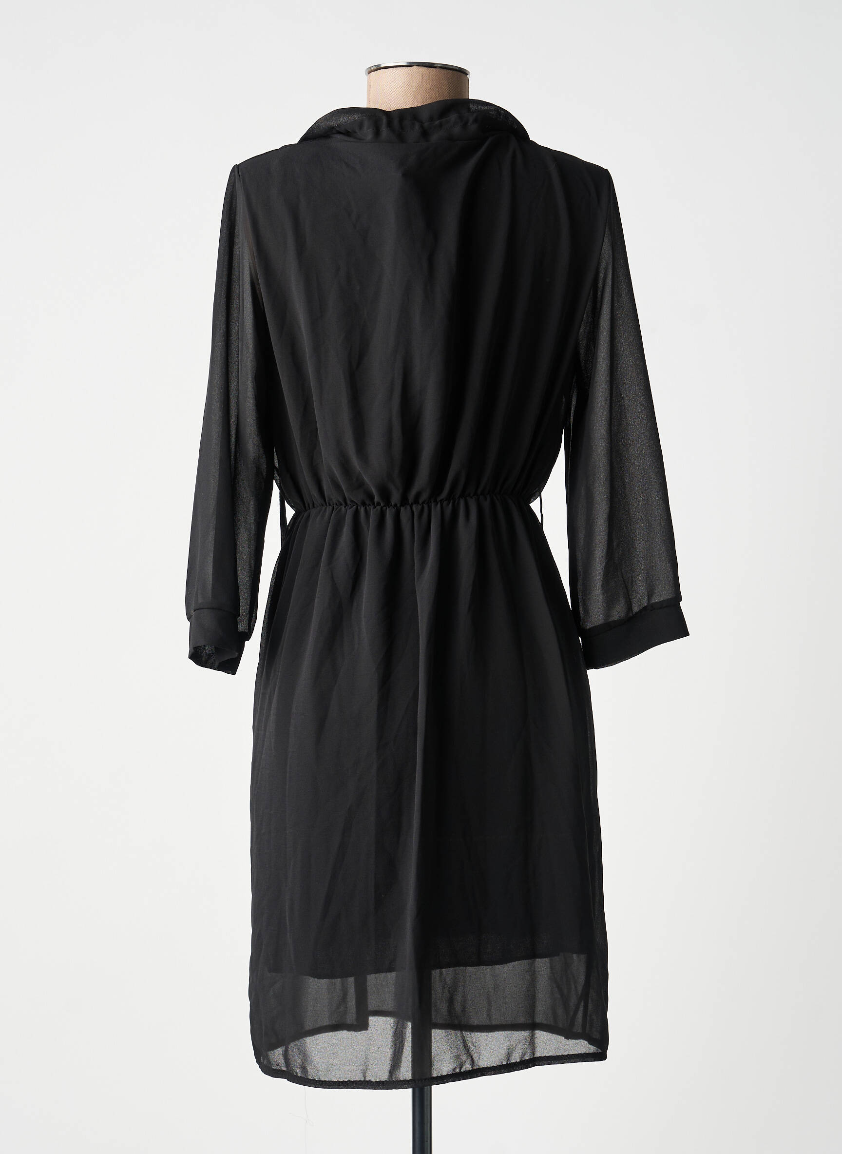 Robe courte manches 3/4 manches 3/4 noir ANTONELLO SERIO femme