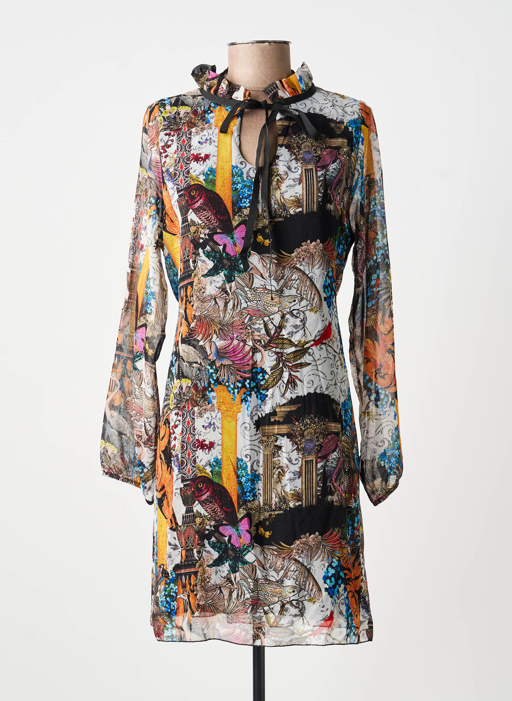 Robe courte manches longues manches longues noir NAS.TY CO' femme