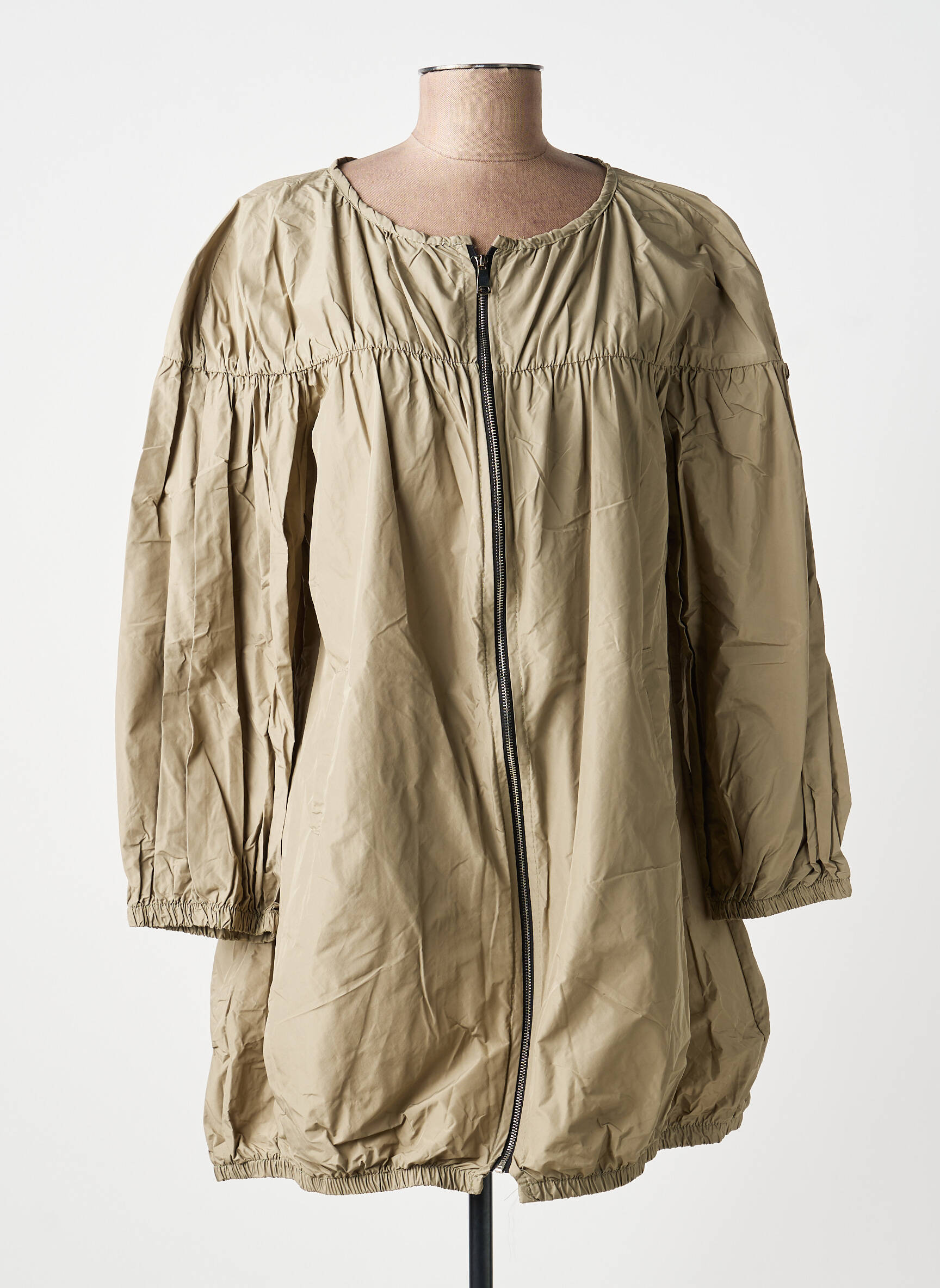 Robe courte manches 3/4 manches 3/4 marron ANTONELLO SERIO femme