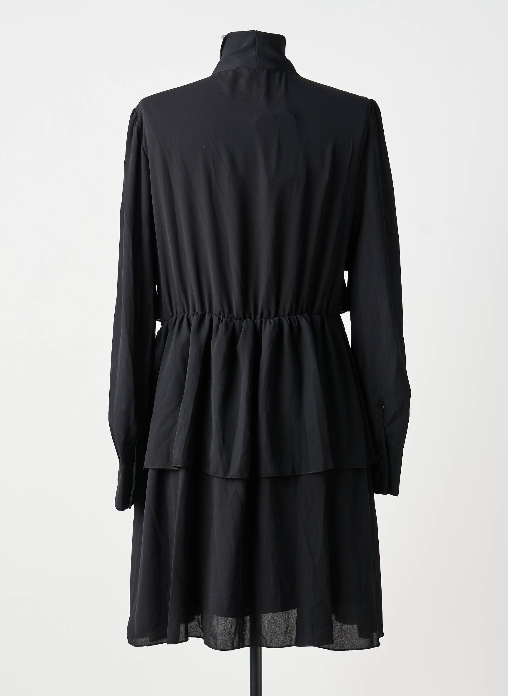 Robe courte manches longues manches longues noir MARYLEY femme