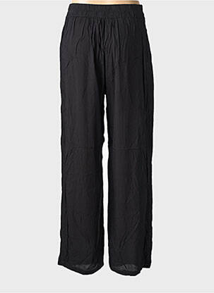 Pantalon droit tissage popeline taille normale noir CHARLIE JOE femme