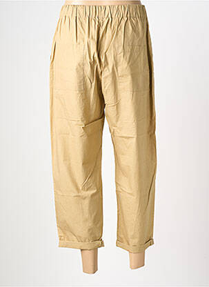 Pantalon droit tissage popeline taille normale beige CHARLIE JOE femme