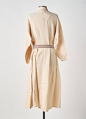 Robe longue manches longues manches longues rose LOUIZON femme