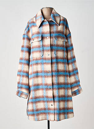 Manteau long coupe droite sans capuche bleu LEVI'S femme