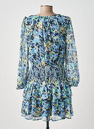 Robe courte imprimé fleurs manches longues bleu PEPE JEANS femme