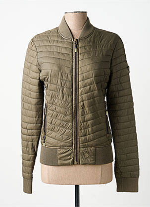 Blouson effet matière satinée vert SUPERDRY femme
