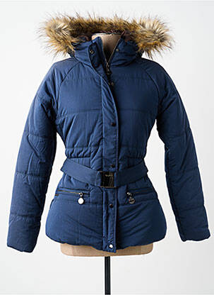 Doudoune manches longues a capuche bleu PEPE JEANS femme