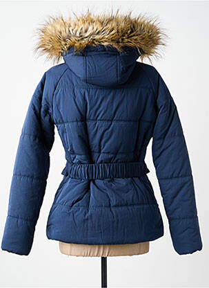 Doudoune manches longues a capuche bleu PEPE JEANS femme