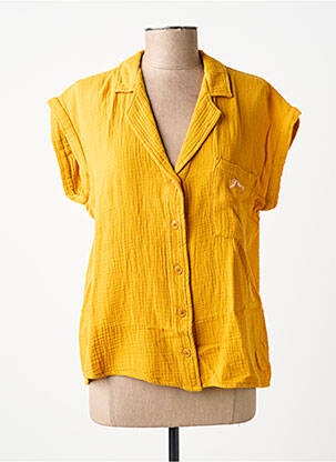 Chemisier manches courtes manches courtes jaune GRAINE femme