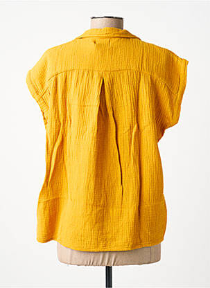 Chemisier manches courtes manches courtes jaune GRAINE femme