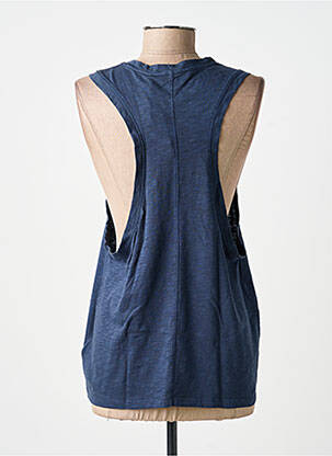 Débardeur coupe droite sans manche bleu SUPERDRY femme