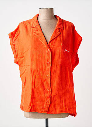 Chemisier manches courtes manches courtes orange GRAINE femme