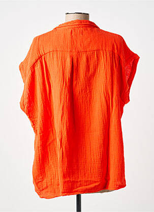 Chemisier manches courtes manches courtes orange GRAINE femme