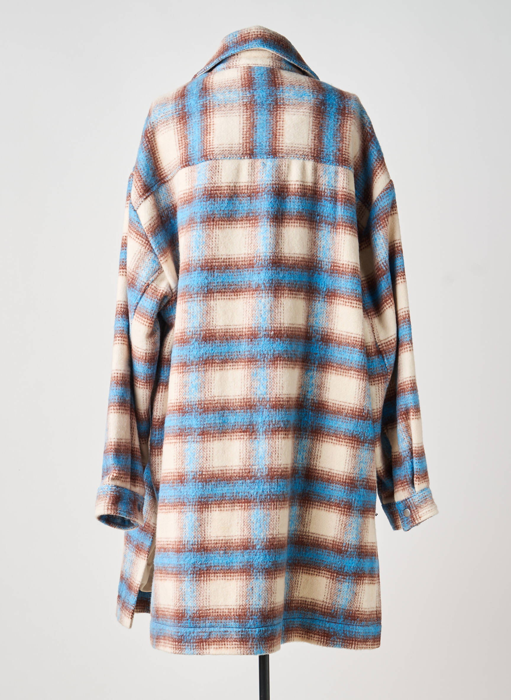 Manteau long coupe droite sans capuche bleu LEVI'S femme