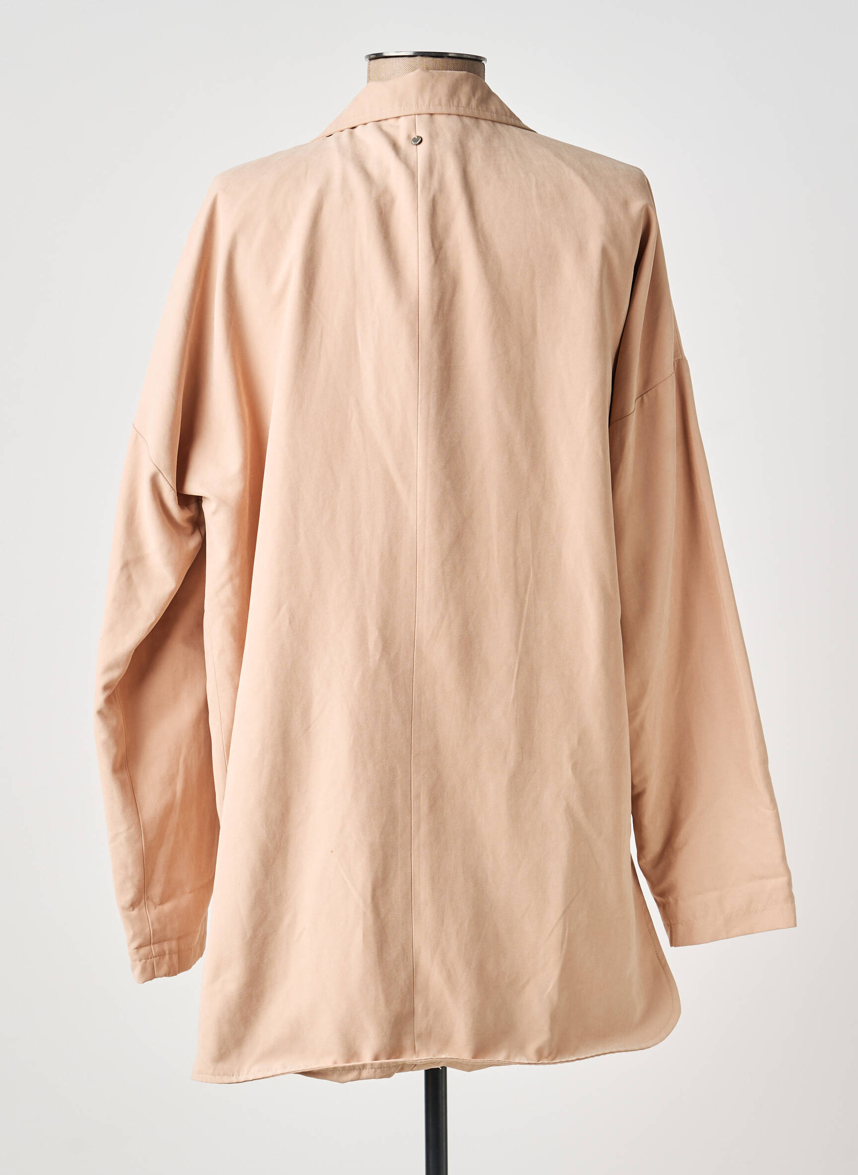 Trench tissage popeline sans capuche rose TEDDY SMITH femme