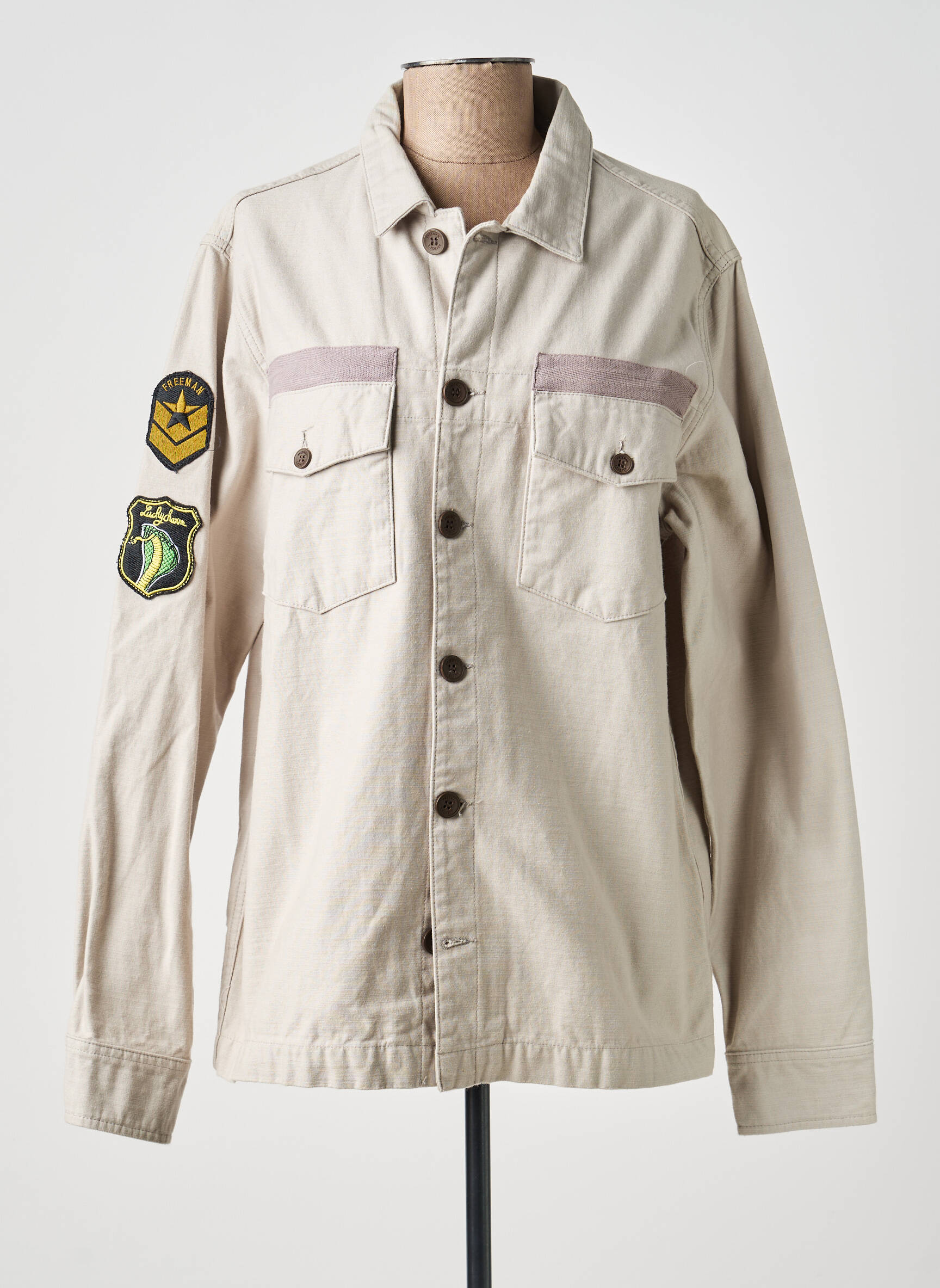 Veste casual poignets boutonnés avec fente gris FREEMAN T.PORTER femme