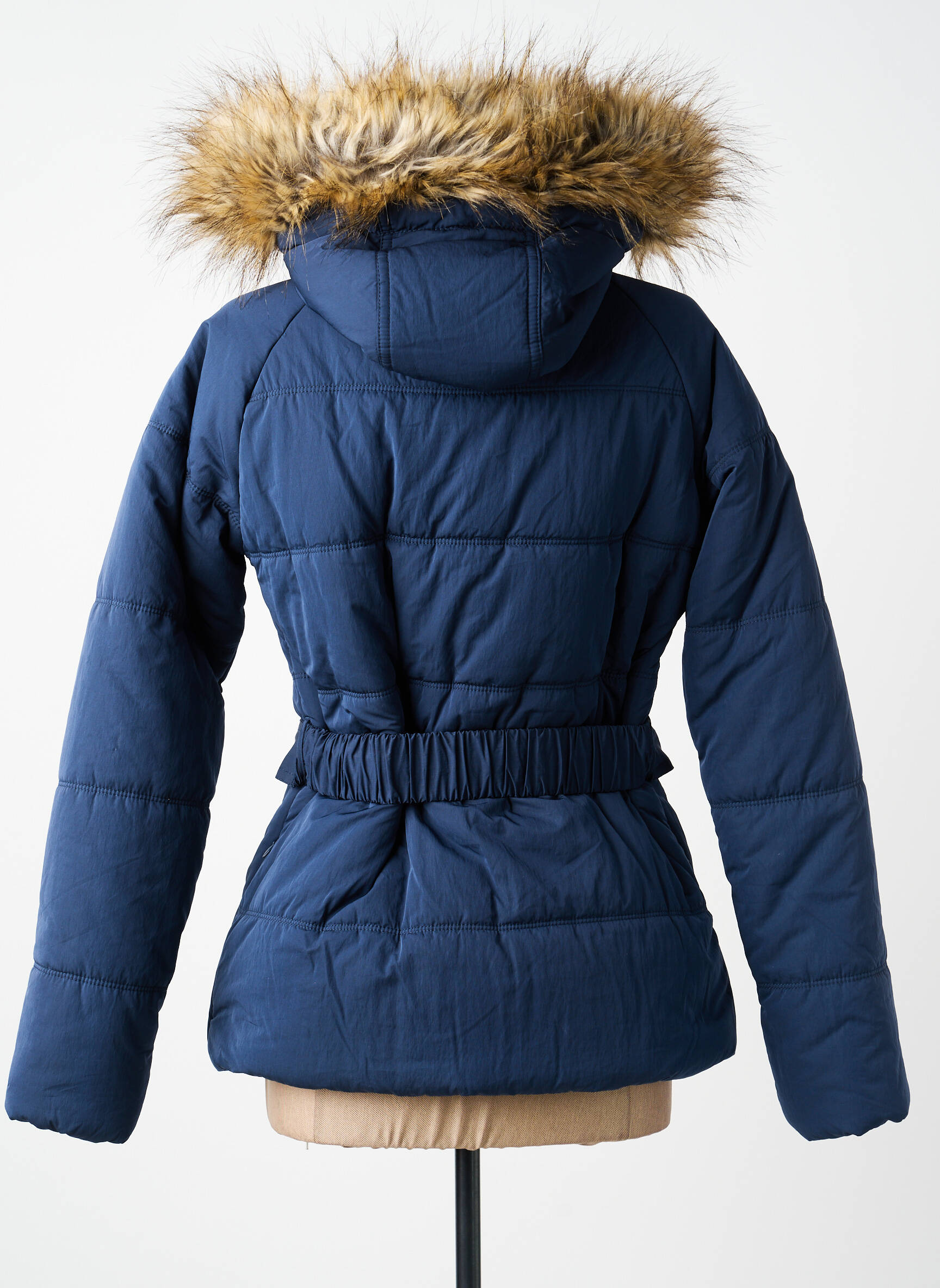 Doudoune manches longues a capuche bleu PEPE JEANS femme