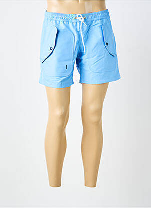 Short de bain tissage popeline bleu clair MOUILLER LE MAILLOT homme