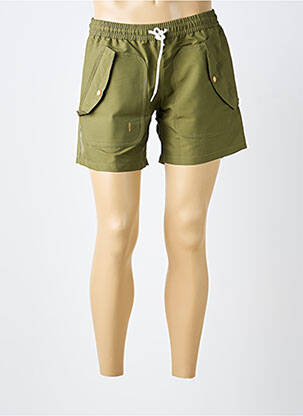 Short de bain tissage popeline vert clair MOUILLER LE MAILLOT homme
