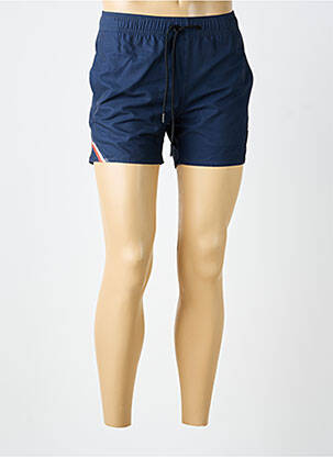 Short de bain effet matière satinée bleu HERO SEVEN homme