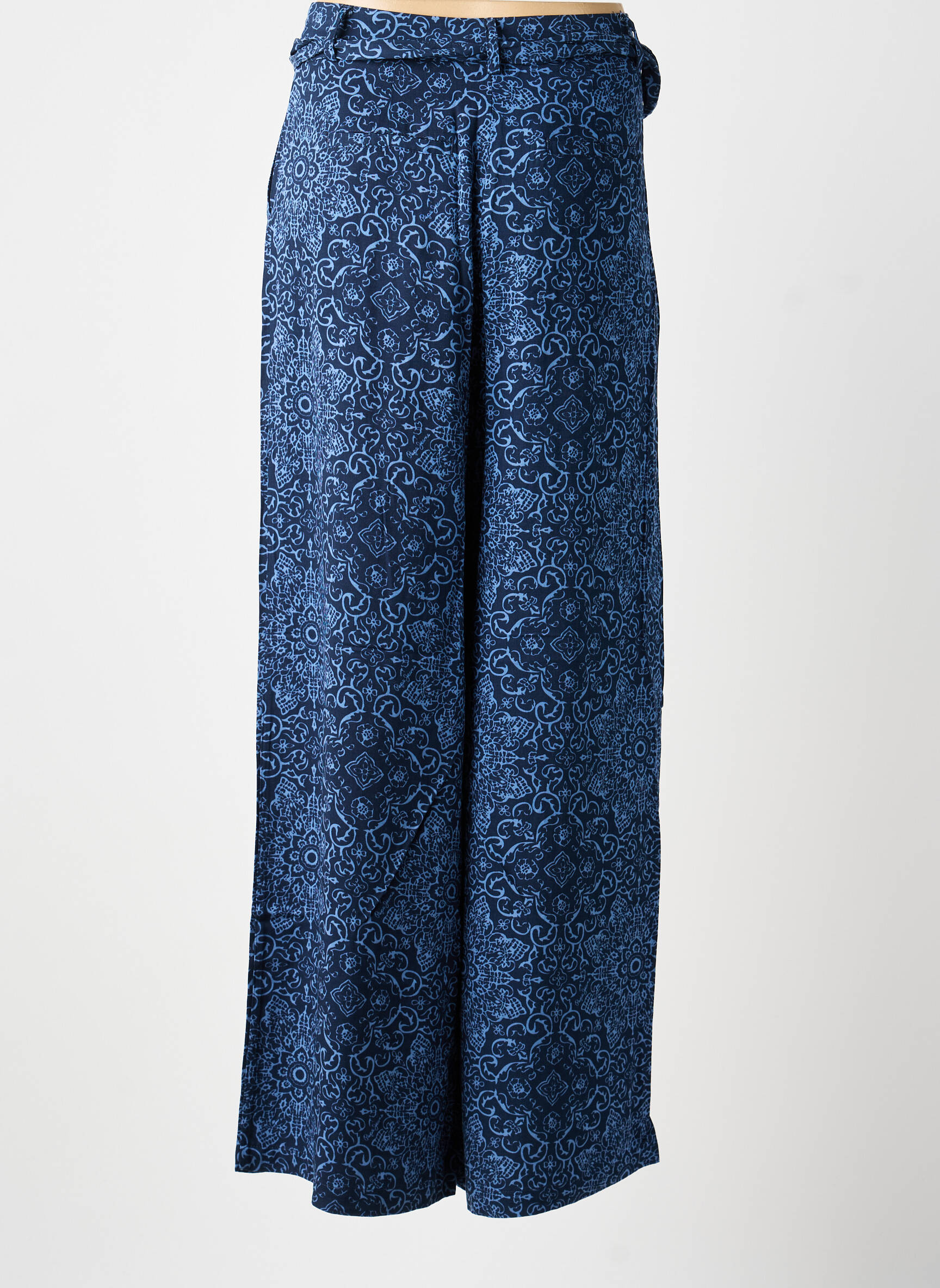 Pantalon large tissage popeline taille haute bleu PEPE JEANS femme