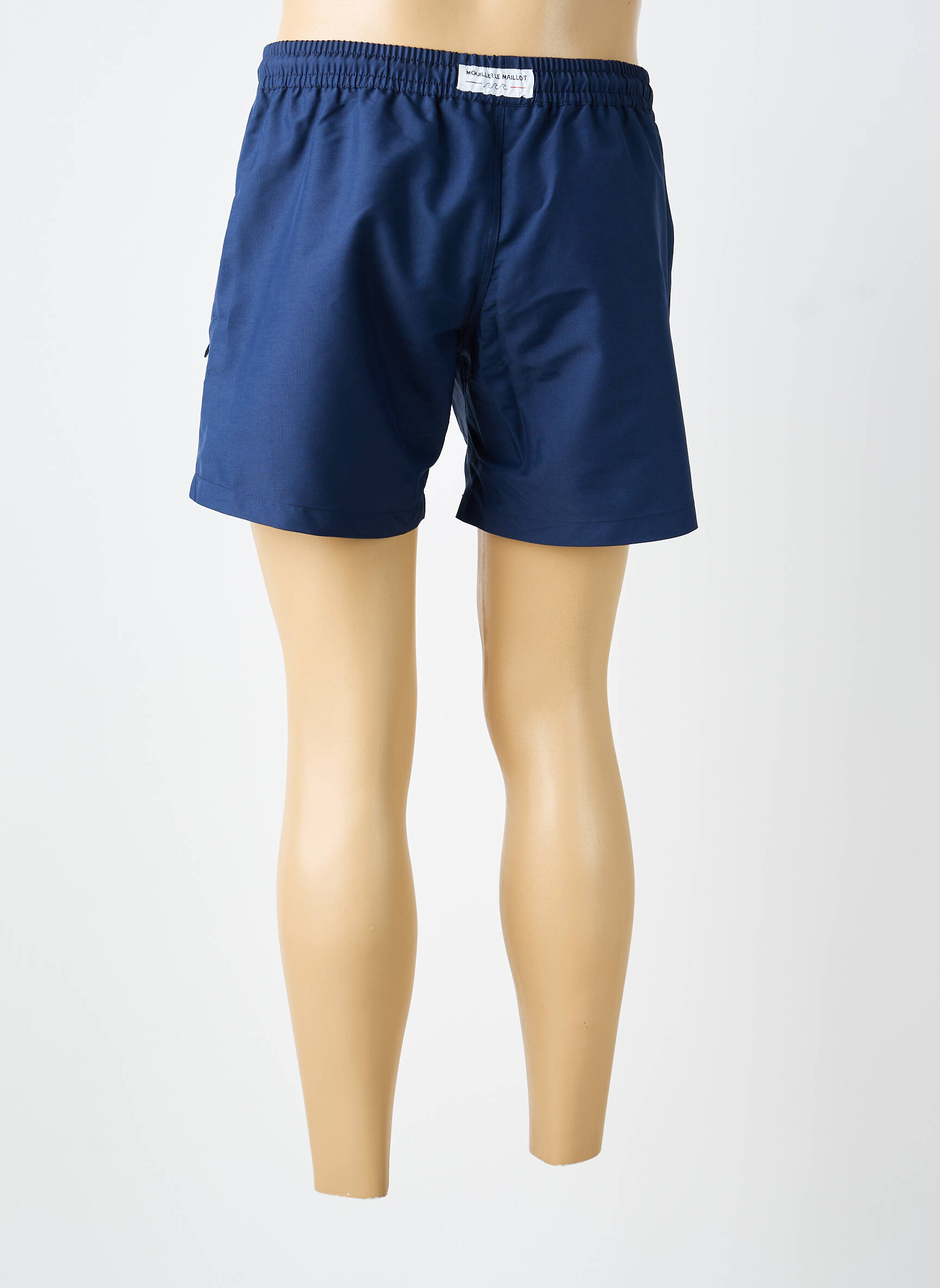 Short de bain tissage popeline bleu MOUILLER LE MAILLOT homme