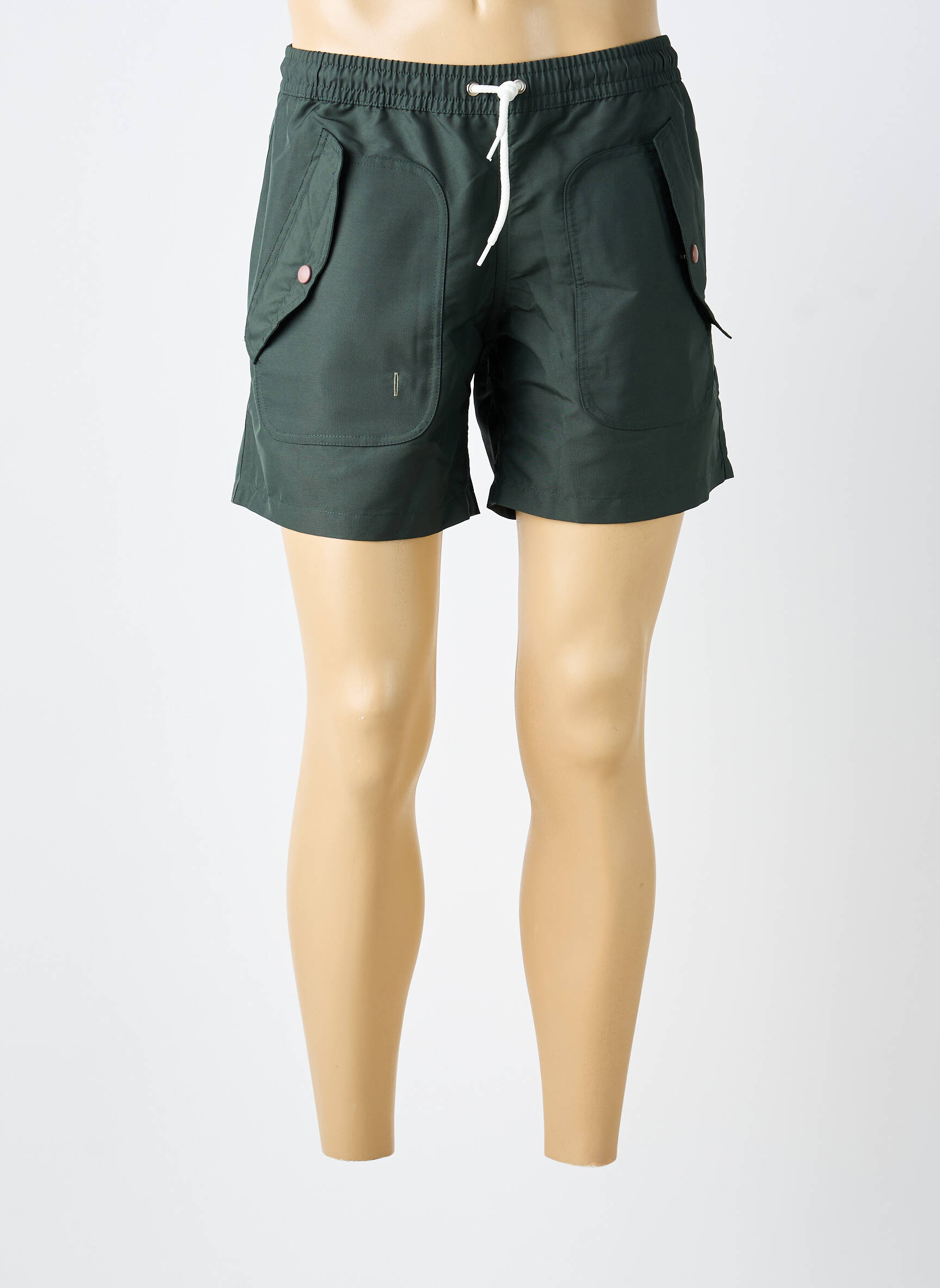 Short de bain tissage popeline vert MOUILLER LE MAILLOT homme