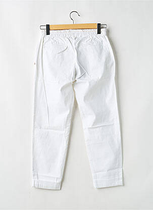 Pantalon 7/8 stretch taille normale blanc ALMANEGRA femme