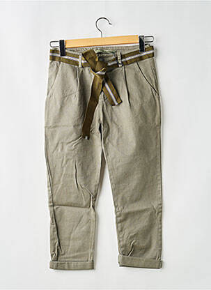 Pantalon 7/8 taille à pinces taille normale vert ANGELA DAVIS femme