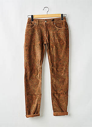 Pantalon slim stretch taille normale marron ALMANEGRA femme