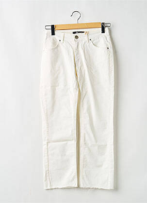Jeans coupe droite taille haute taille haute blanc ALMANEGRA femme