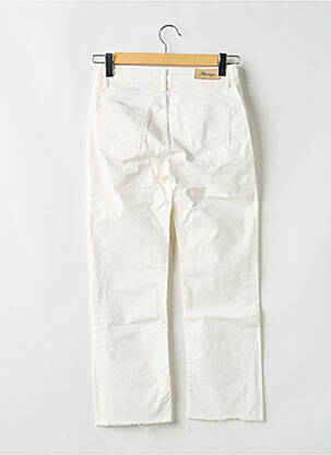 Jeans coupe droite taille haute taille haute blanc ALMANEGRA femme