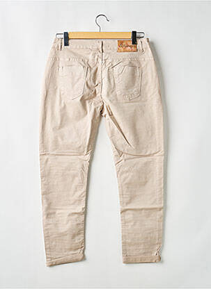 Jeans coupe slim stretch taille normale beige ALMANEGRA femme