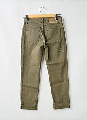 Jeans coupe droite stretch taille normale vert ALMANEGRA femme