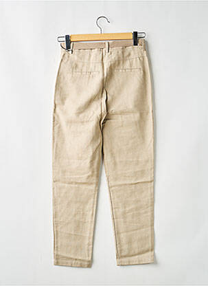 Pantalon chino fermeture zippée sous rabat boutonné taille normale beige ANGELA DAVIS femme