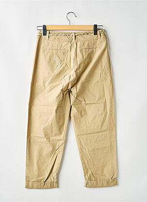 Pantalon chino fermeture zippée sous rabat boutonné taille normale marron SOUVENIR femme