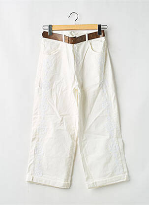 Jeans coupe large poches taille haute blanc SOUVENIR femme