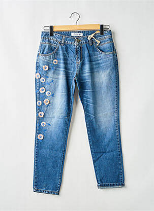 Jeans coupe slim tissage brut taille normale bleu ALMANEGRA femme