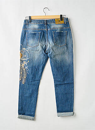 Jeans coupe slim tissage brut taille normale bleu ALMANEGRA femme