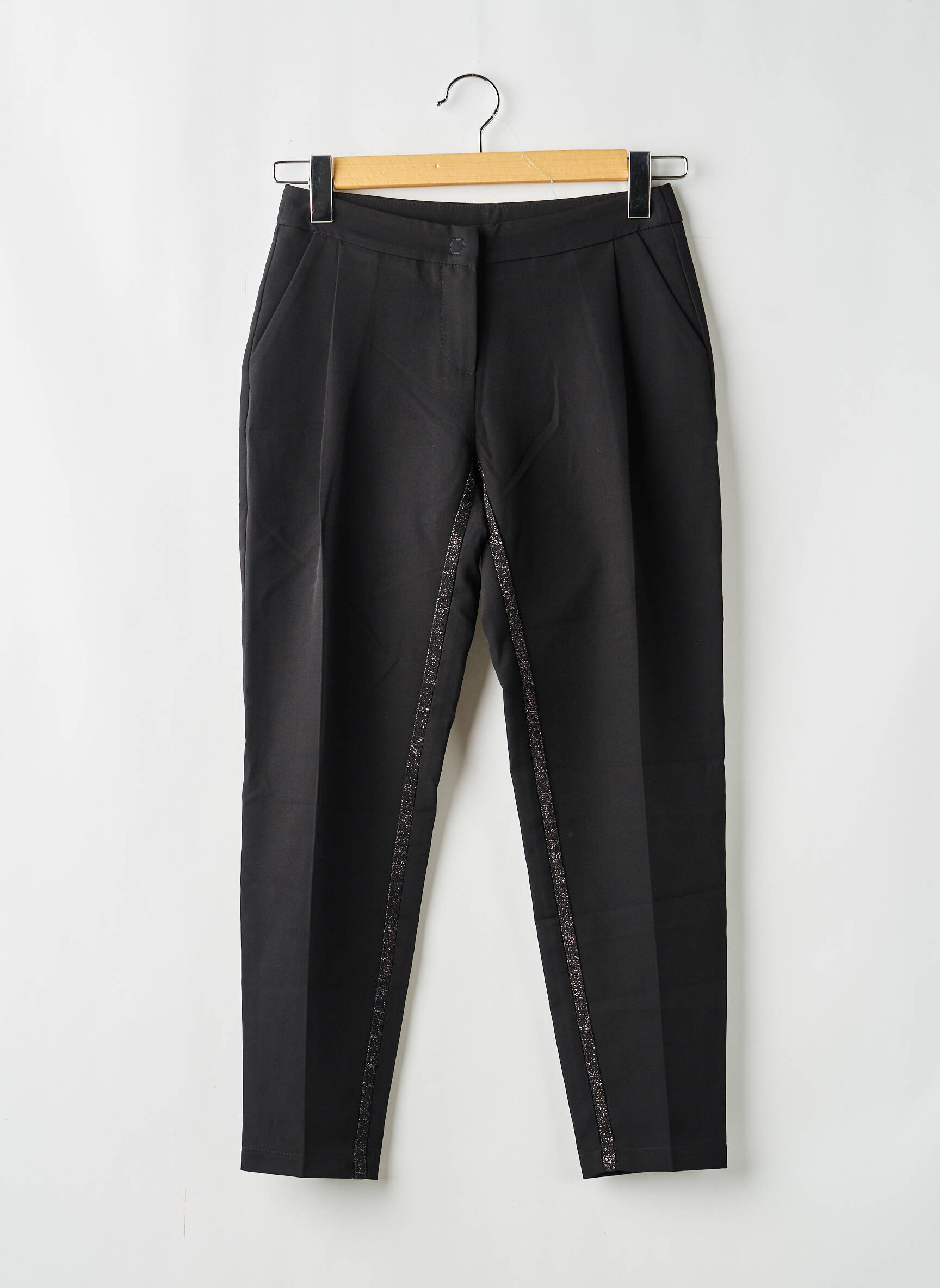 Pantalon chino taille normale taille normale noir MARYLEY femme