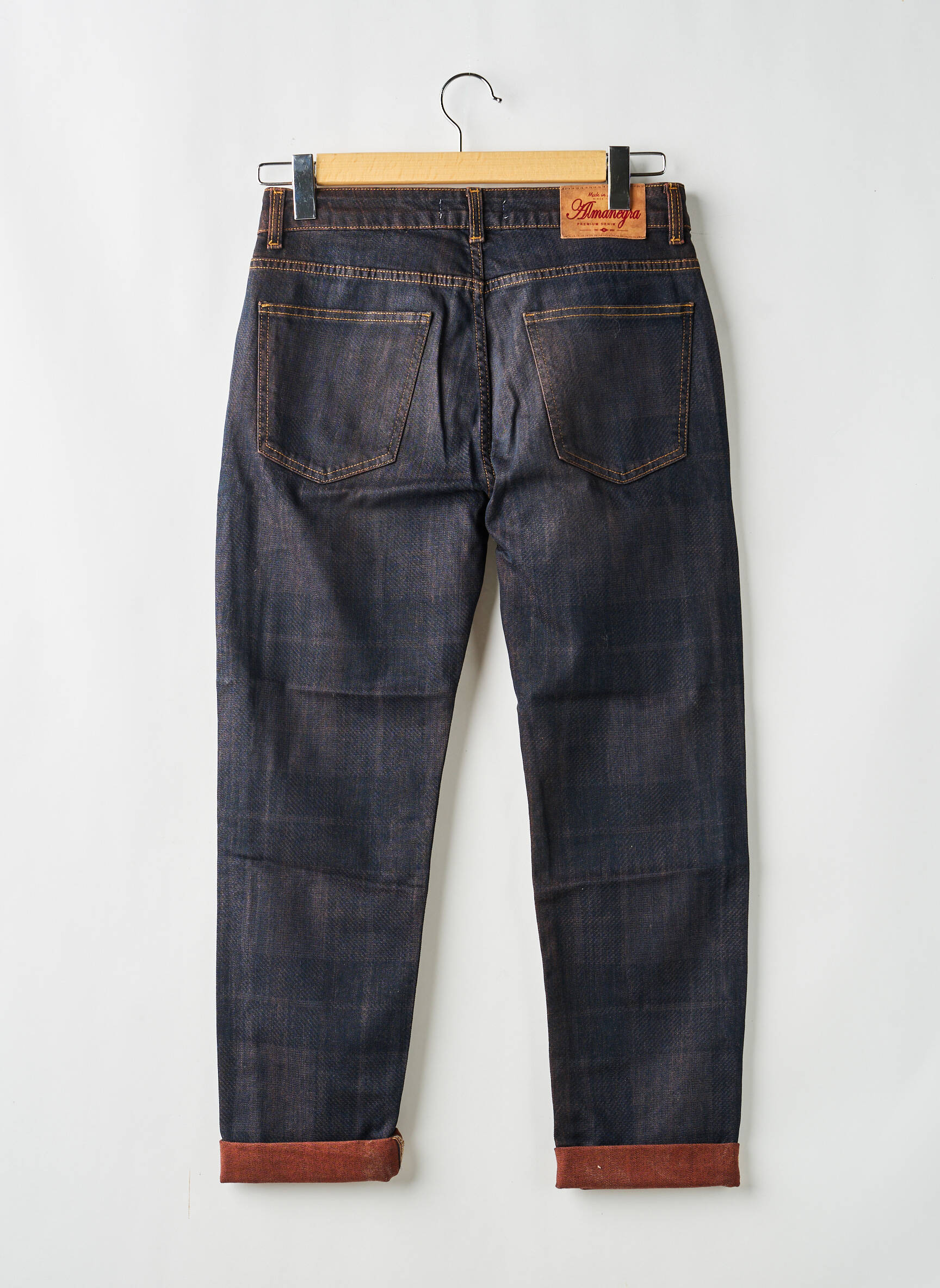 Jeans coupe slim stretch taille normale bleu ALMANEGRA femme