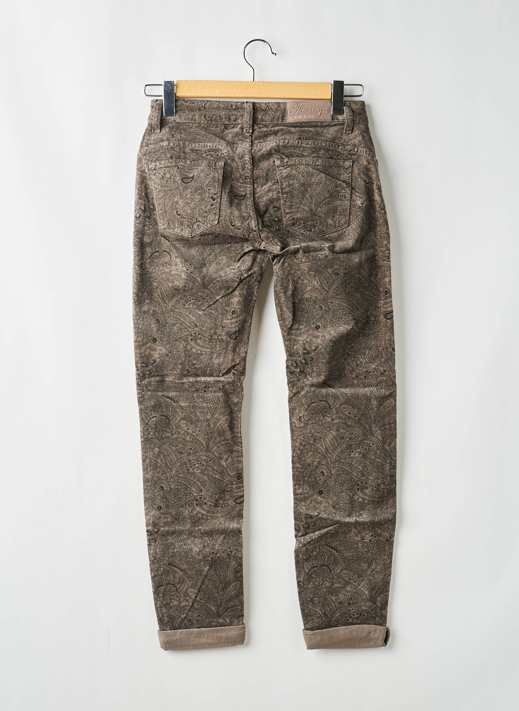 Pantalon slim stretch taille normale gris ALMANEGRA femme