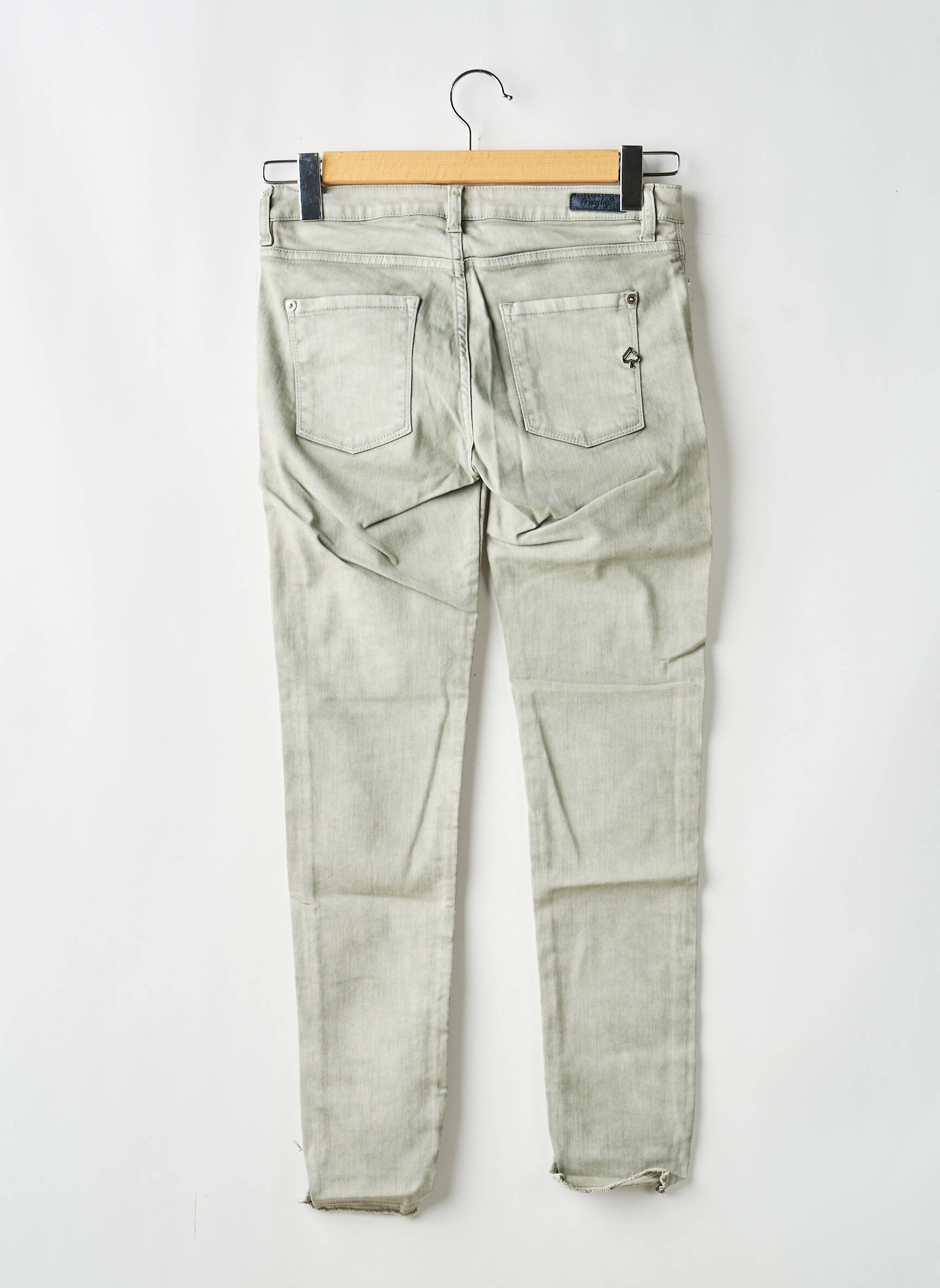 Jeans coupe slim taille basse taille basse vert MARYLEY femme