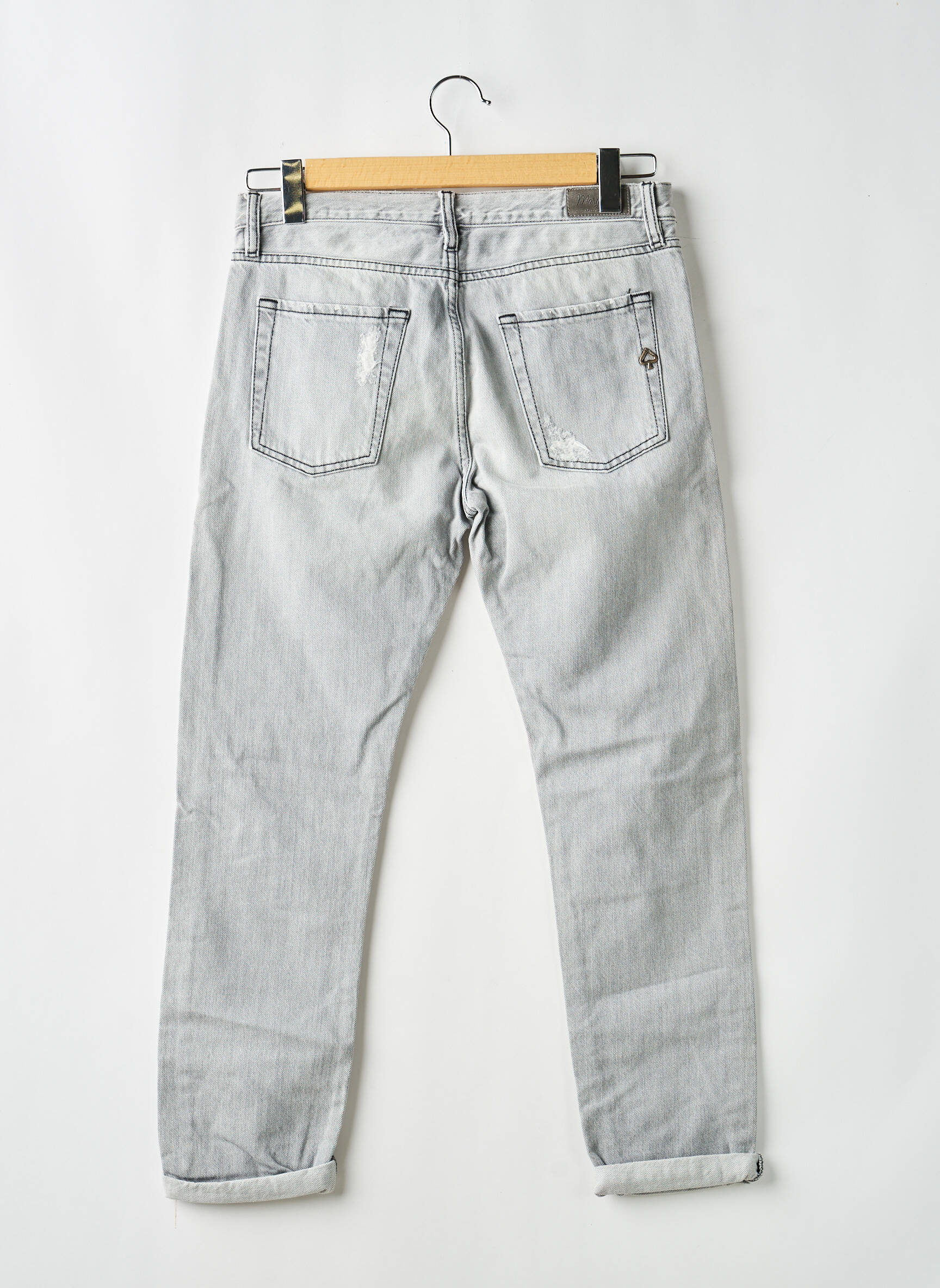 Jeans coupe slim stretch taille normale gris MARYLEY femme