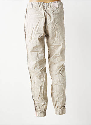 Pantalon chino broderie galons latéraux taille normale gris X-CAPE femme