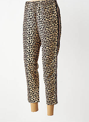 Pantalon 7/8 taille élastique taille normale beige ANGELA DAVIS femme