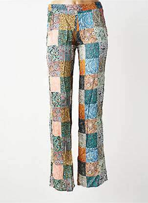 Pantalon droit taille élastique taille normale bleu CHARLIE JOE femme