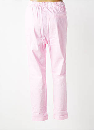 Pantalon droit stretch taille normale rose MARYLEY femme